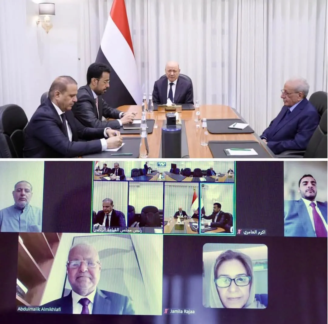 رئيس مجلس القيادة الرئاسي يجتمع برئاسة هيئة التشاور والمصالحة
