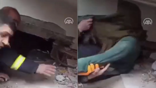 شاهد الفيديو: أم تركية ترفض الخروج من تحت الركام مع أطفالها الثلاثة إلا بعد أن أعطوها حجابها لتغطي شعرها