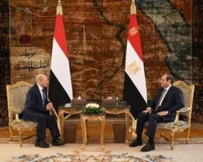 الرئيس المصري يستقبل الرئيس العليمي