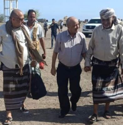 امين عام الحزب الاشتراكي اليمني يزور الوزير المحرر محمود الصبيحي