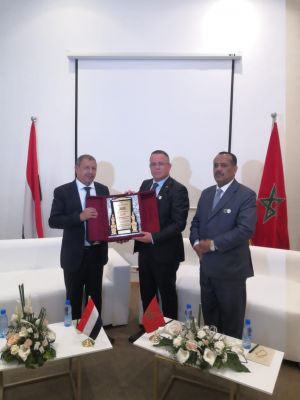 رئيس مجلس القضاء الأعلى يلتقي وزير العدل المغربي وعميد المعهد القضائي