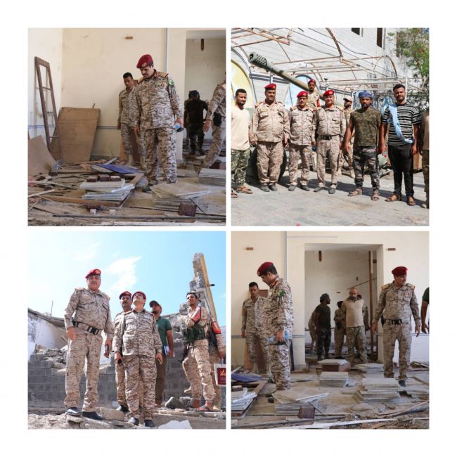 لجنة من وزارة الدفاع تقيم الأضرار في المتحف العسكري بعدن